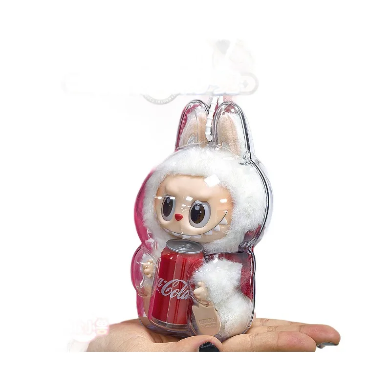 LABUBU Cola Transparent Protective Case Dust-proof Case Transparent Doll Jacket Outfits Organizer Box Storage Case