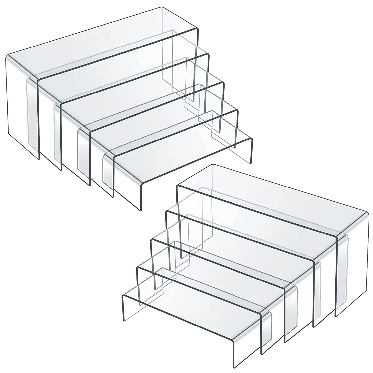 Acrylic Display Rack Transparent Shoe Rack U-shaped Hand Made Model Doll Display Risers Shelf Candy Cupcake Storage Holders