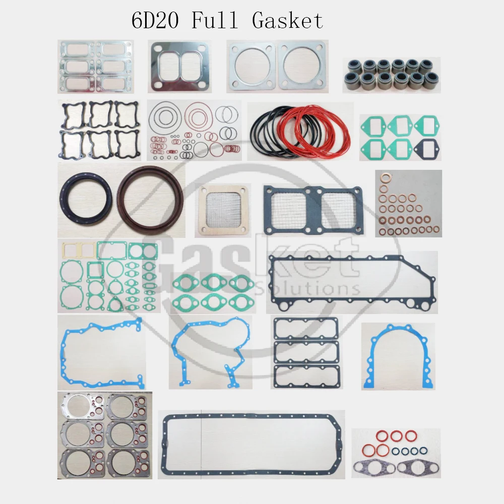 6D20 6D20T Full gasket set kit for Mitsubishi Fuso truck engine