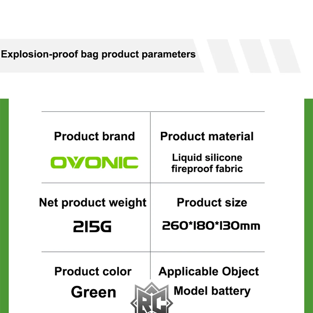 Ovonic LiPo-Akku-Sicherheitsbeutel, flammhemmend und wasserdicht, tragbar, handlich, zur sicheren Aufbewahrung und zum Laden, große Kapazität. – Detail 17