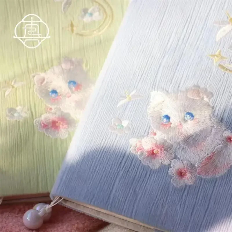 【Candy and Kitty】Original Handmade A5 A6 Notebook Covers Protector Book Sleeve Crafted Fabric Products Diary Cover,in Stock