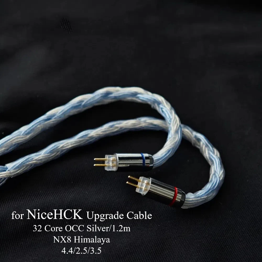 Для 32-ядерного посеребренного OCC NiceHCK 4,4 мм сбалансированного провода для наушников HiFi NX8 Кабель для обновления Himalaya