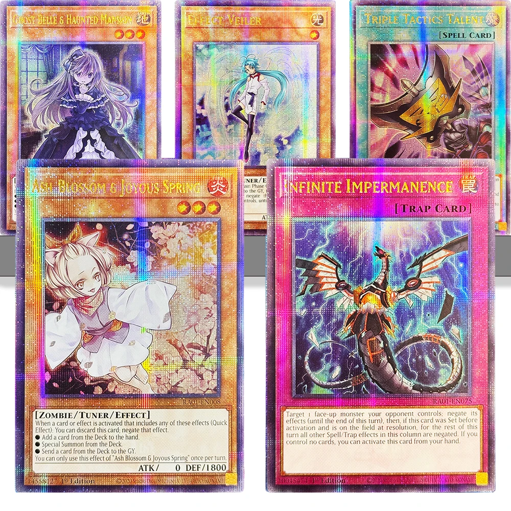 Yu-Gi-Oh! Tarjeta de juego de la colección de raridades del 25.º aniversario: Ash Blossom & Joyous Spring, Ghost Belle & Haunted Mansion, Triple Tactics Talent