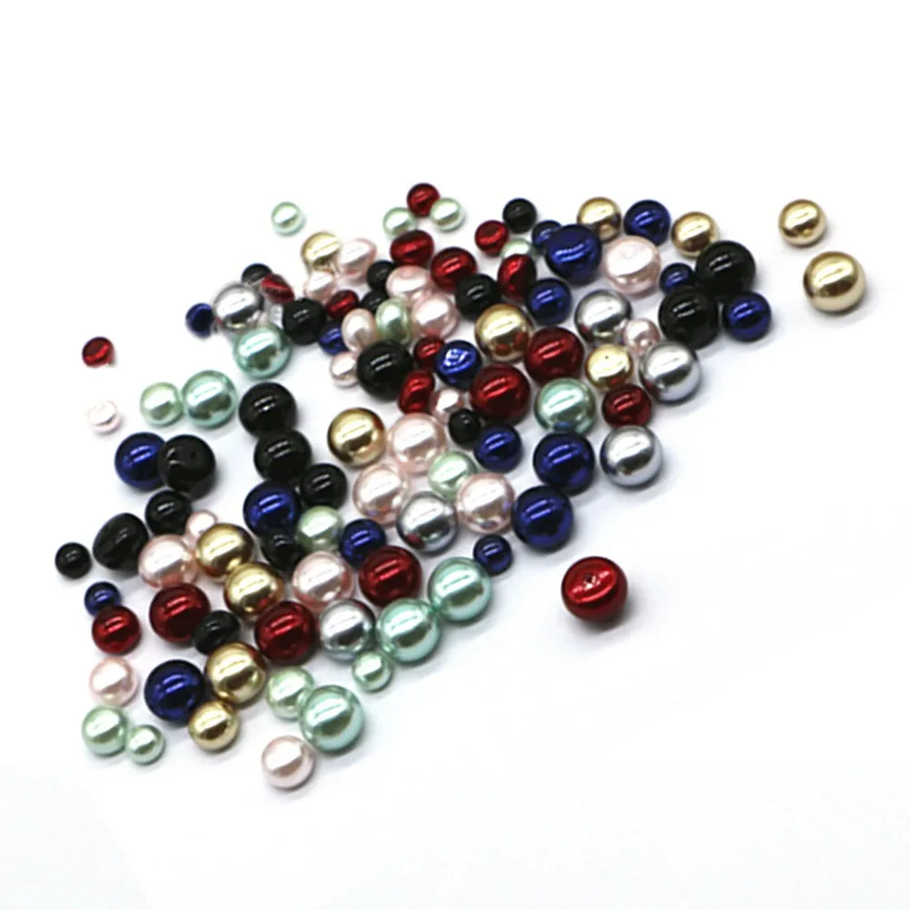 15Pcs 8Mm Mixed Assorted Color Resin Plastic Loose Beads Natural Style Jewelry Making DIY Craft Necklace Accessories Pearl Beads