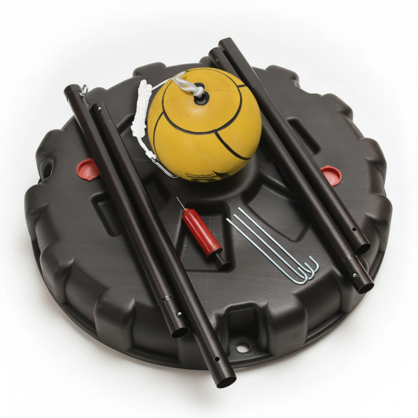 Tetherball Training Set Outdoor Tetherball Set with Base Compact Sturdy for Families, Backyard, Patios