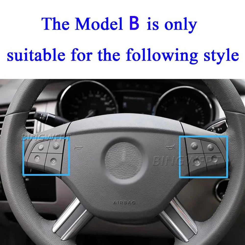 For Mercedes Benz W164 W245 W251 ML GL 300 350 400 450 2006-2009 Multi-function Steering Wheel Switch Button Kit Control Key