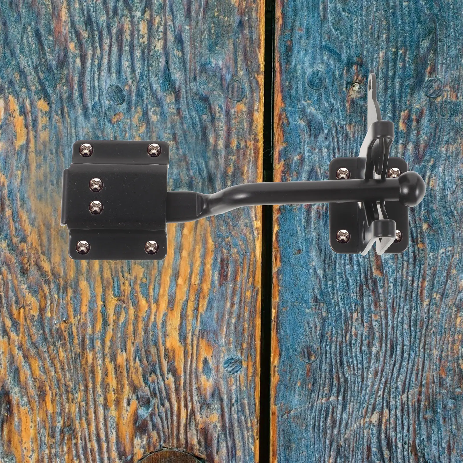 

1 Set Heavy Duty Gate Latch Locking Pin Fence Latch For Outdoor Wooden Metal Gates Durable Carbon Steel Anti-Rust Cable Pull