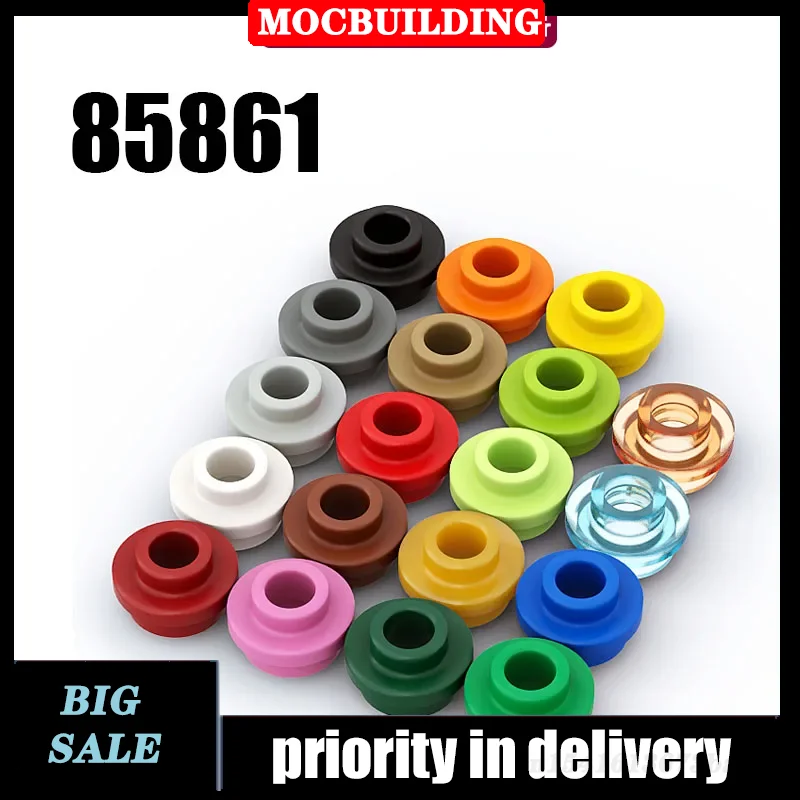 10PCS 85861 28626 29387 Plate Round 1 x 1 with Open Stud Brick Part Compatible Building Block Particle DIY Assmble