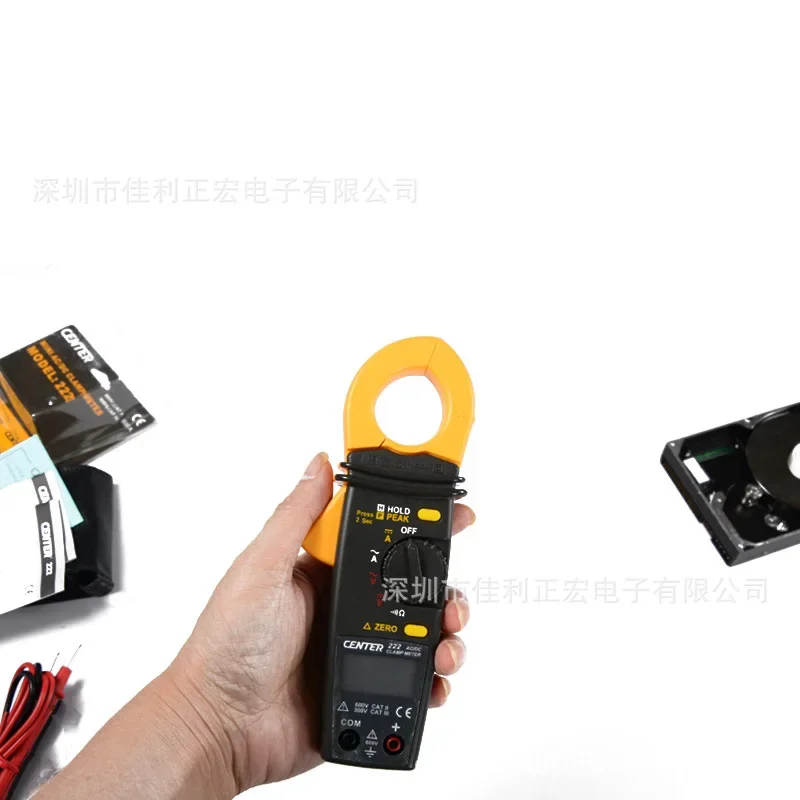 CENTER-222/CENTER222  Auto Ranging Low Cost Mini AC/DC Current Clamp Meter