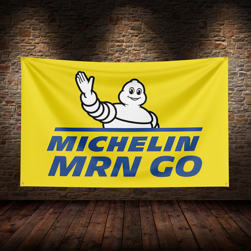 3x5 Ft M-Michelins'pexis'pexis  Racing  Flag Polyester Printed Cars Flags for Room Garage Decor