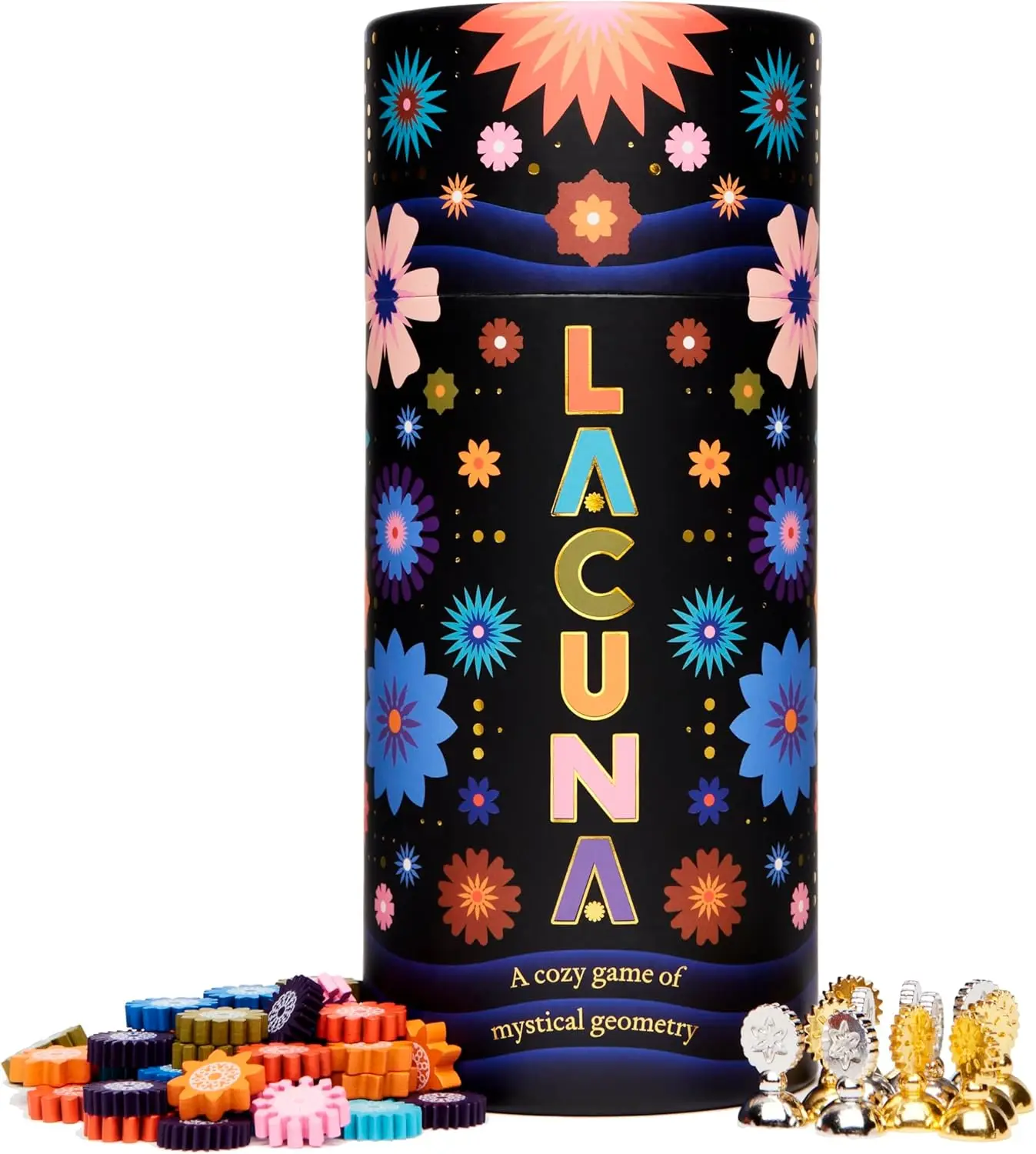 

Lacuna Board Game – A Cozy Game of Mystical Geometry for 2 Player, Like Chess Without The Grid