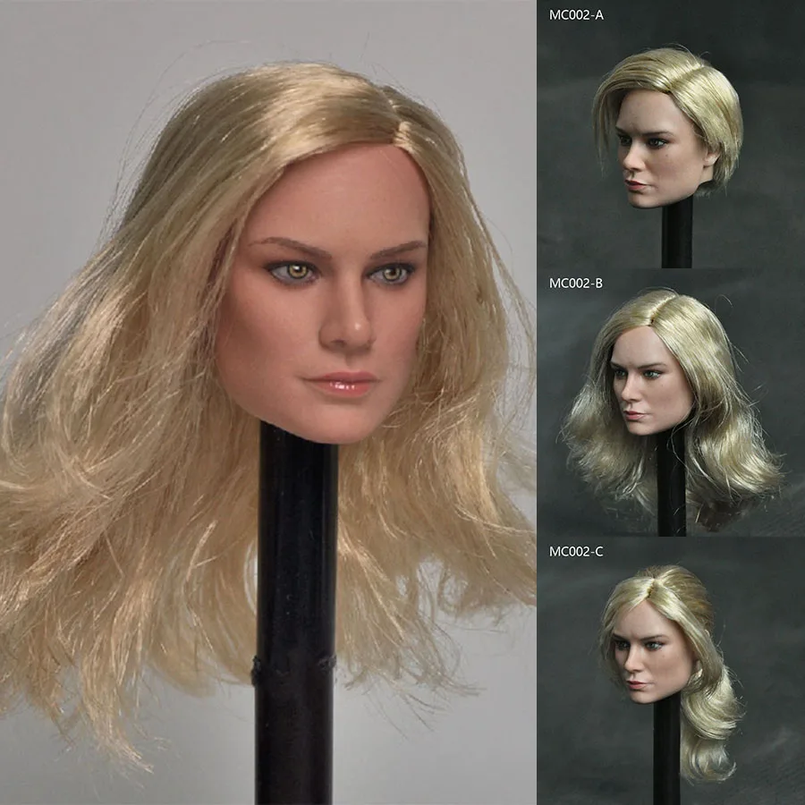 

Mancotoys MC002 1/6 Brie Larson, золотая голова из волос, резьба, подходит для 12 дюймов, Женская экшн-фигурка для тела