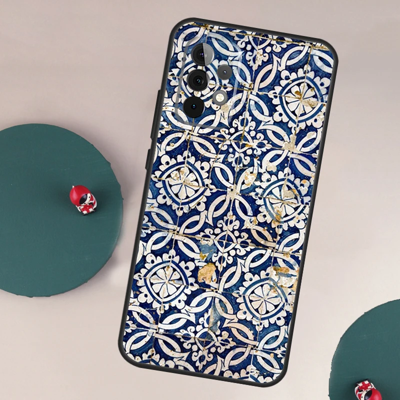 Portuguese Tiles Case For Samsung Galaxy A53 A33 A23 A13 A73 A52S A21S A51 A71 A12 A22 A32 A52 A04S Cover