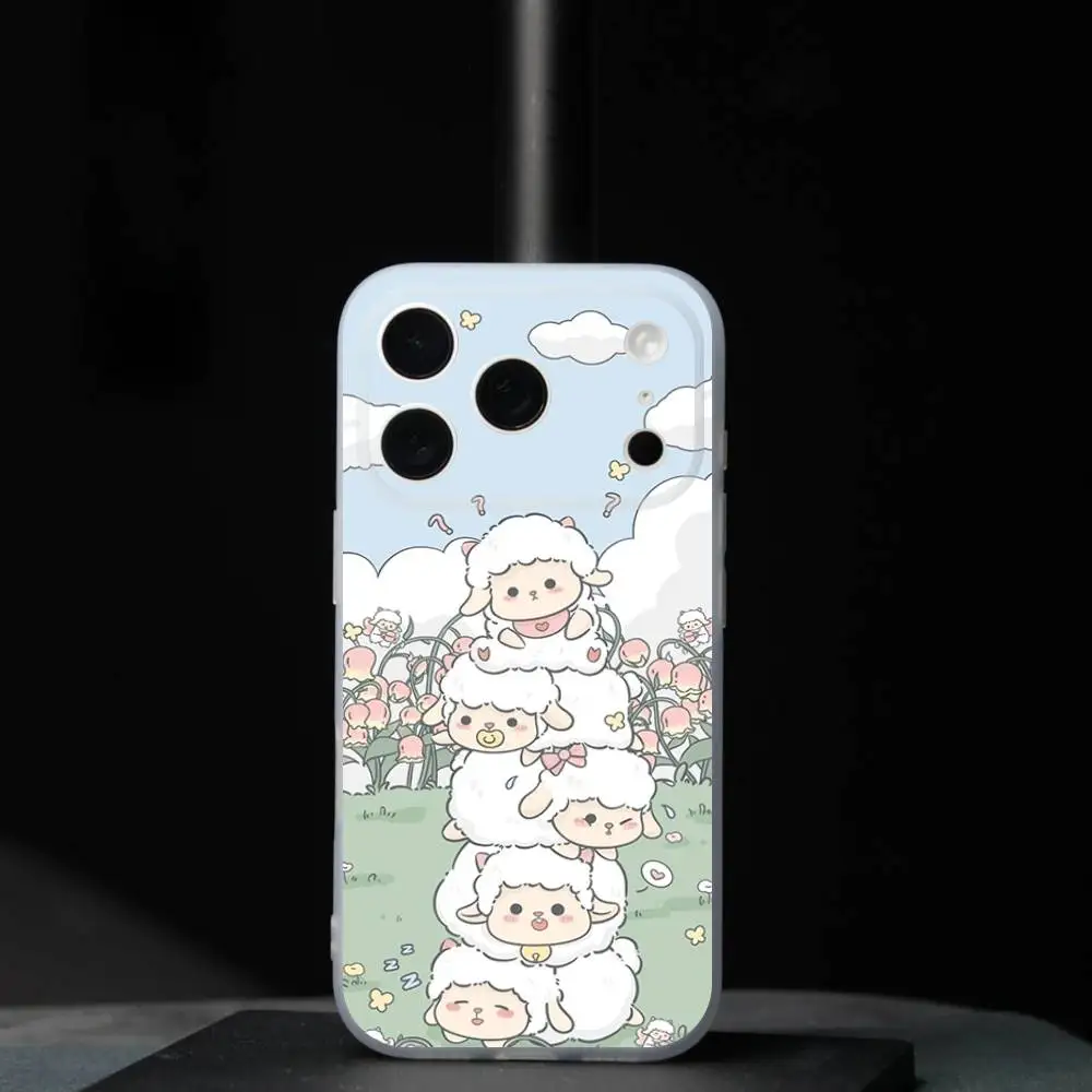 Cartoon C-Cute Sheep-P für iPhone 17,16,15,14,13,12,11,Pro,Max,Plus,Mini,SE4,E magnetisch für Magsafe Wireless Charging Phone Case