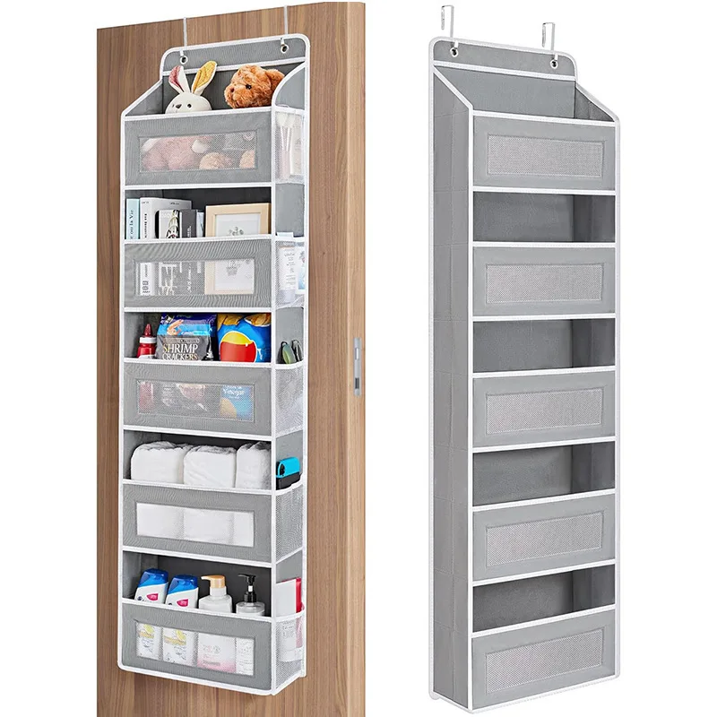 

5-Shelf Hanging Storage Organizer Behind Door Anti-Tilt 5 Large Capacity Pockets Suitable for Bedroom Bathroom