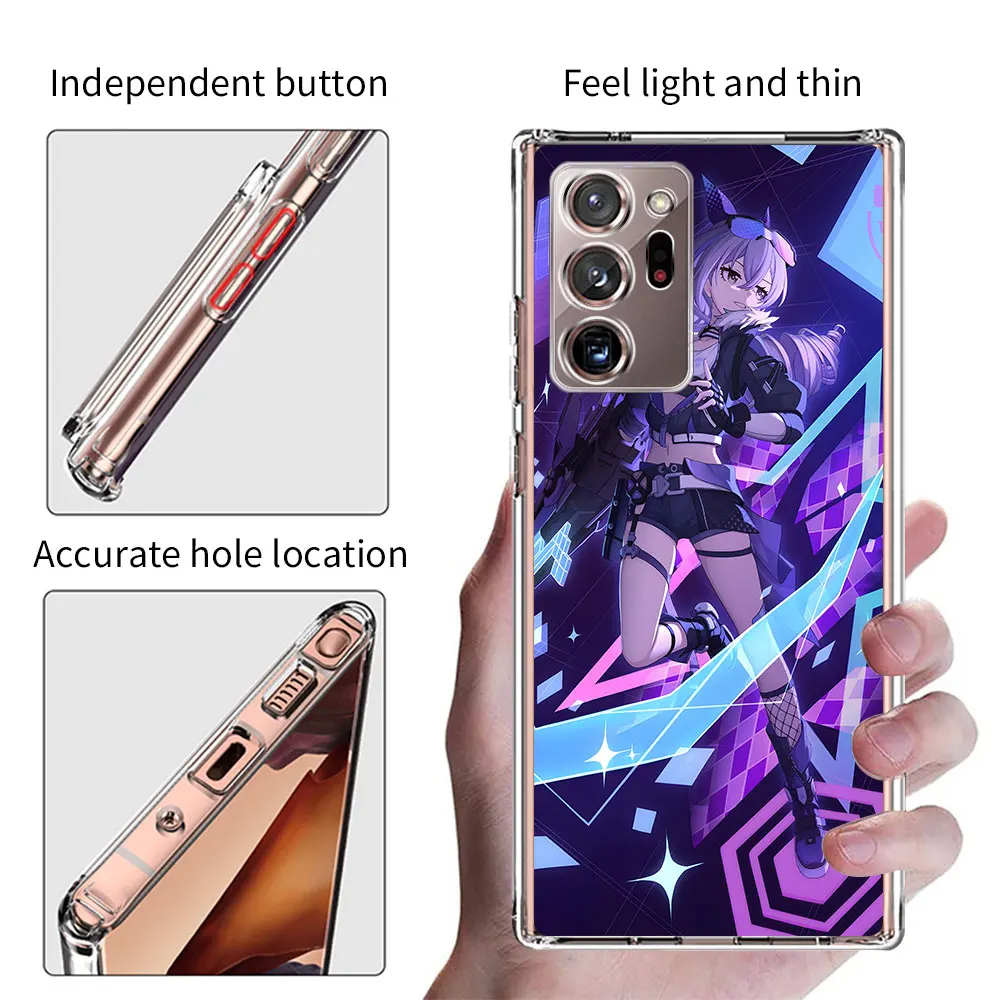 Boothill Firefly Jade Honkai Star Rail Case for Samsung Galaxy Note 20 Ultra 5G 10 Plus 9 8 10 Lite TPU Transparent Phone Cover