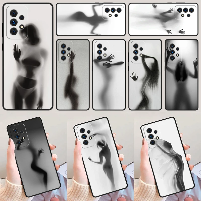 Sexy Woman Silhouettes For Samsung Galaxy A52 A72 A73 A20e A21S A50 A70 A11 A12 A42 A31 A40 A51 A71 A32 A80 A91 Phone Case Cover