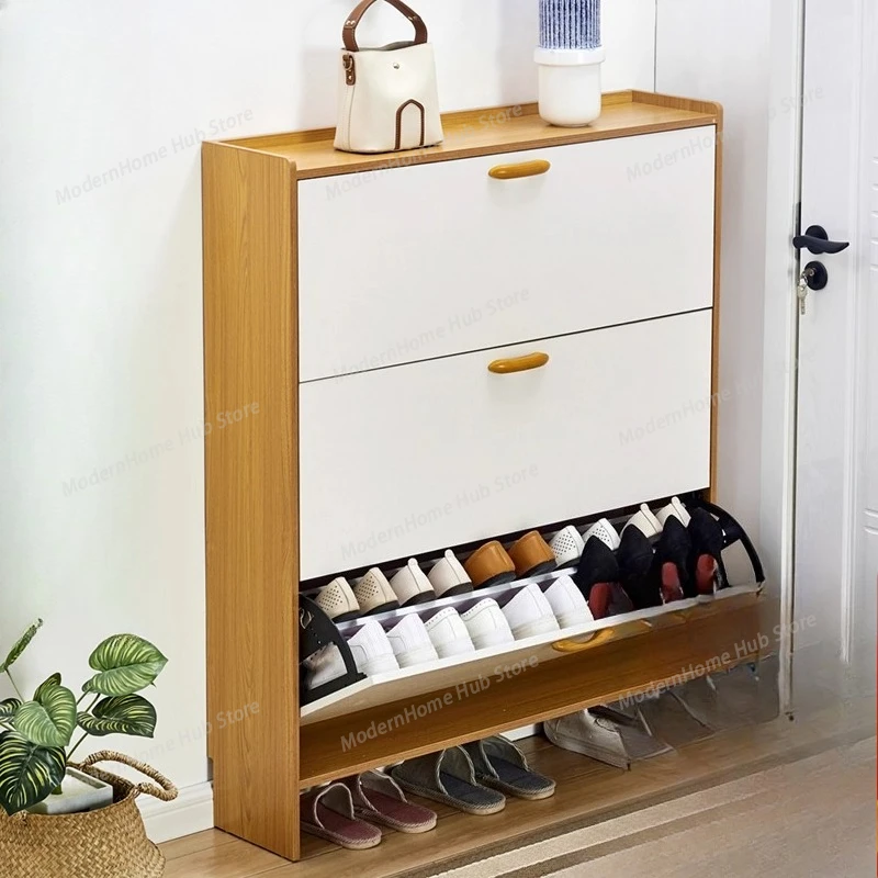 

Высокий деревянный шкаф для обуви: компактное хранение, современный дизайн, мебель для дома