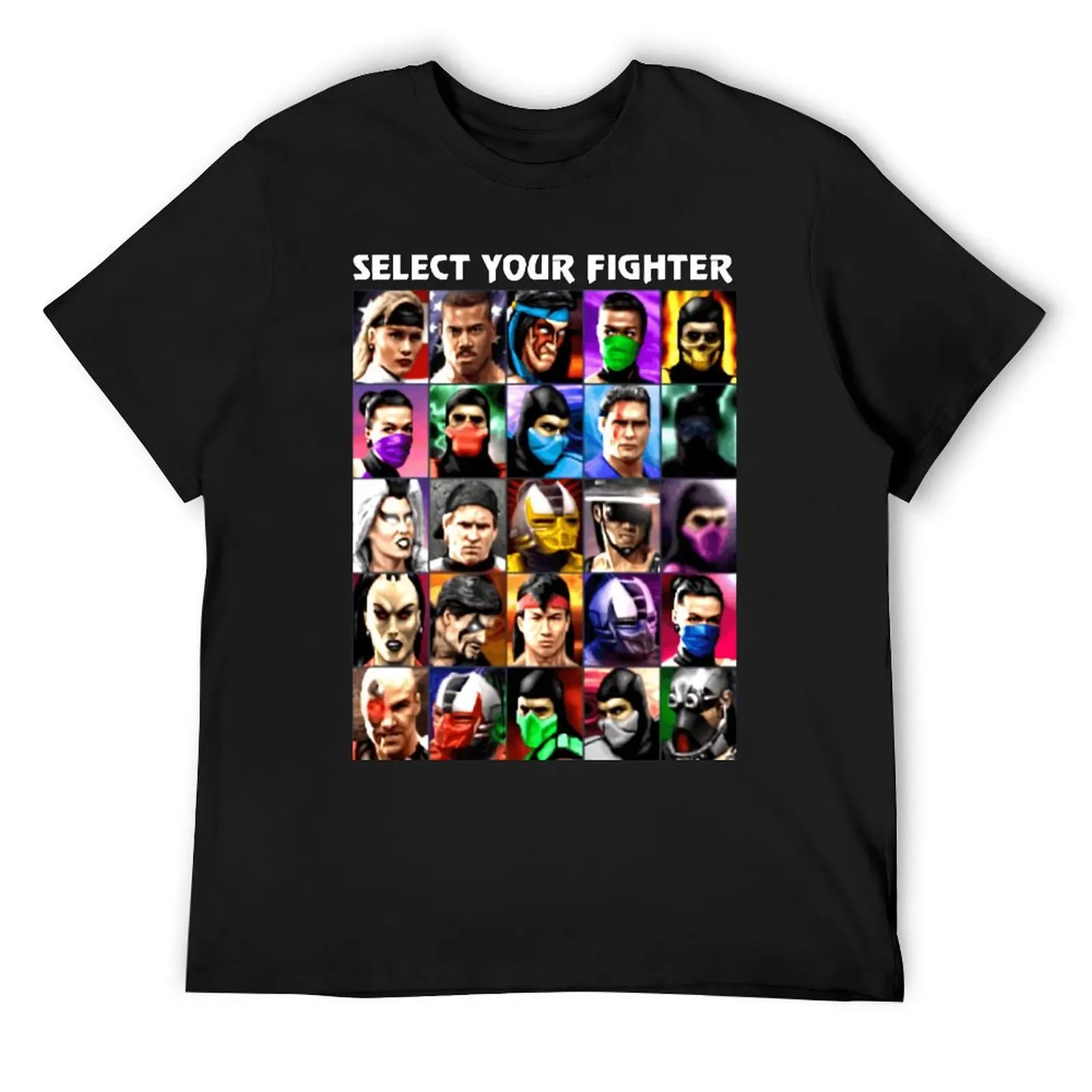 Select Your Fighter UMK3 Mortal Kombat Black Navy Fresh T-shirt Movement T-shirts Hot Sale Humor Graphic Home Eur Size