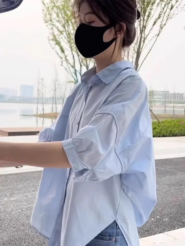 White Short Sleeve Shirt Women's Summer New Style Elegant Beautiful Loose Top Design Sensation Small Audience
