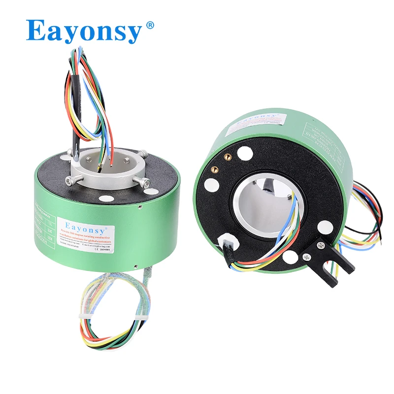 

Hollow Bore slip ring with hole size 38.1mm 6 rings 360-degree rotation transmits current or signal without winding the wire