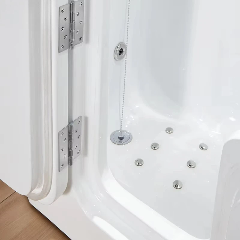 Modern Portable Walk In Bathtub For Elderly And Mobility Issues Soaking Function Complete Package All Accessories Ready Install