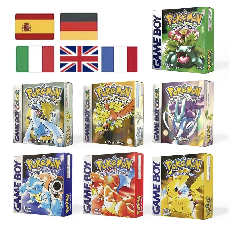 noe-ita-eua-eur-esp-amarelo-verde-vermelho-ouro-cristal-azul-prata-pokemon-serie-reproducao-caixa-holografica-metalica-para-gbc