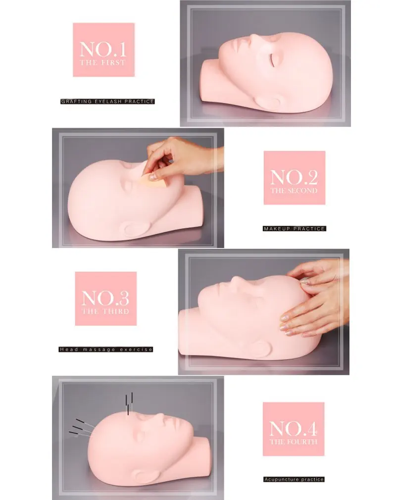 Pro Training Mannequin Flat Head Practice Make Up Eye Lashes Eyelash Extensions,Practice Training Head Manikin Cosmetology Manne