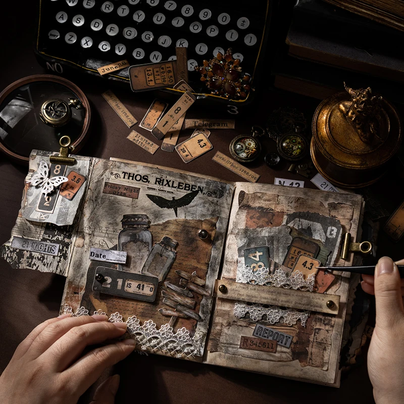 4 pacotes/lote My Junk Journals Series bonito adorável retro decorativo bloco de notas