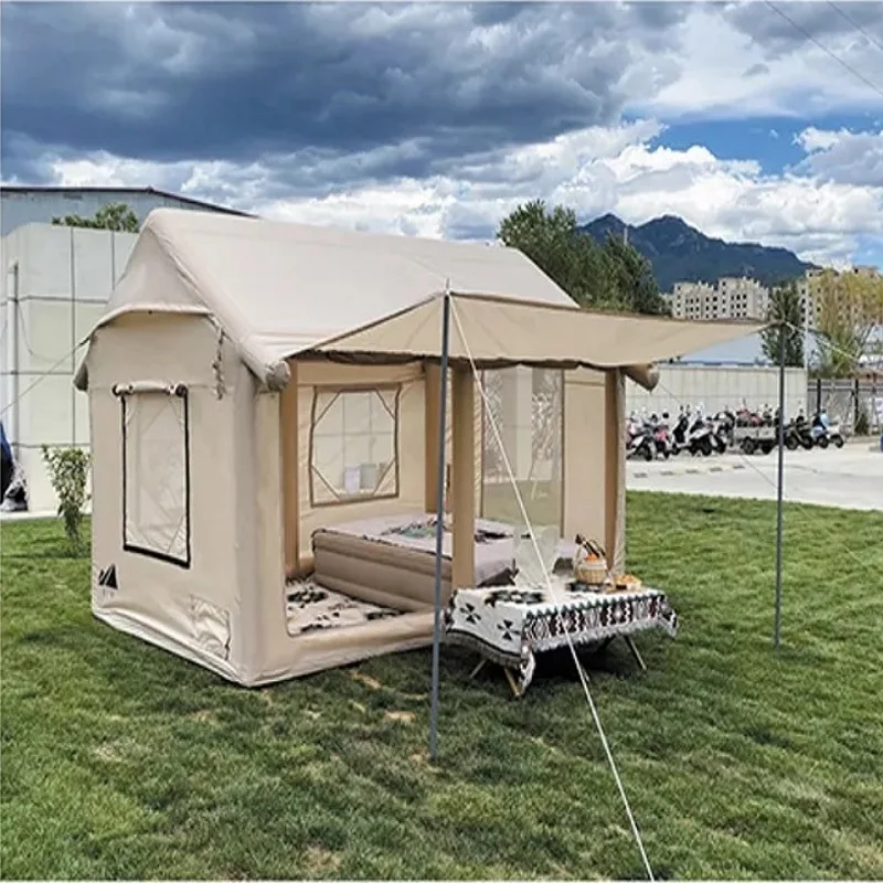 High Quality Large Automatic Speed Open Inflatable Tent Inflatable Windproof Waterproof Breathable Camping Oxford Cloth