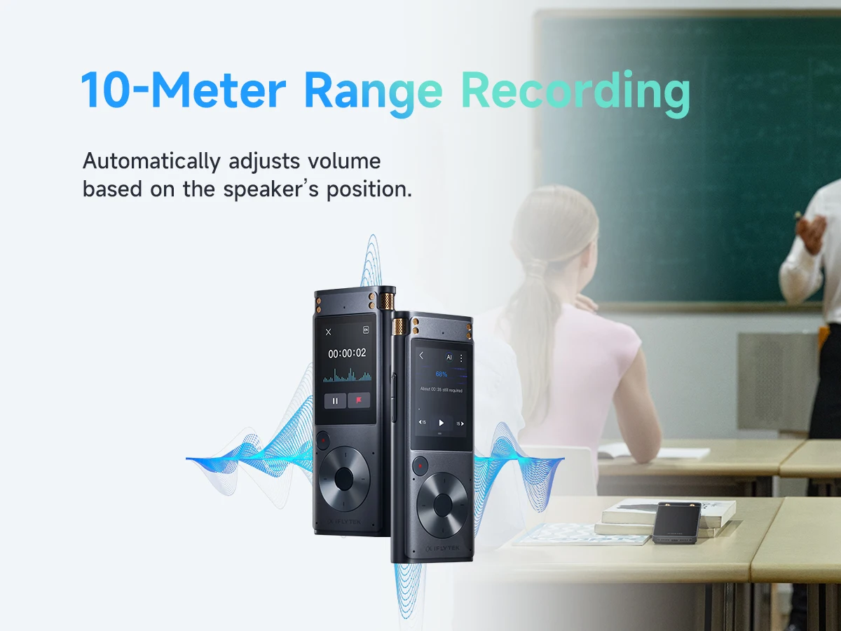 iFLYTEK Smart Recorder Support Offline Voice Transcription in Real Time,Offline Transcription Al Noise Reduction 5 Major Languag