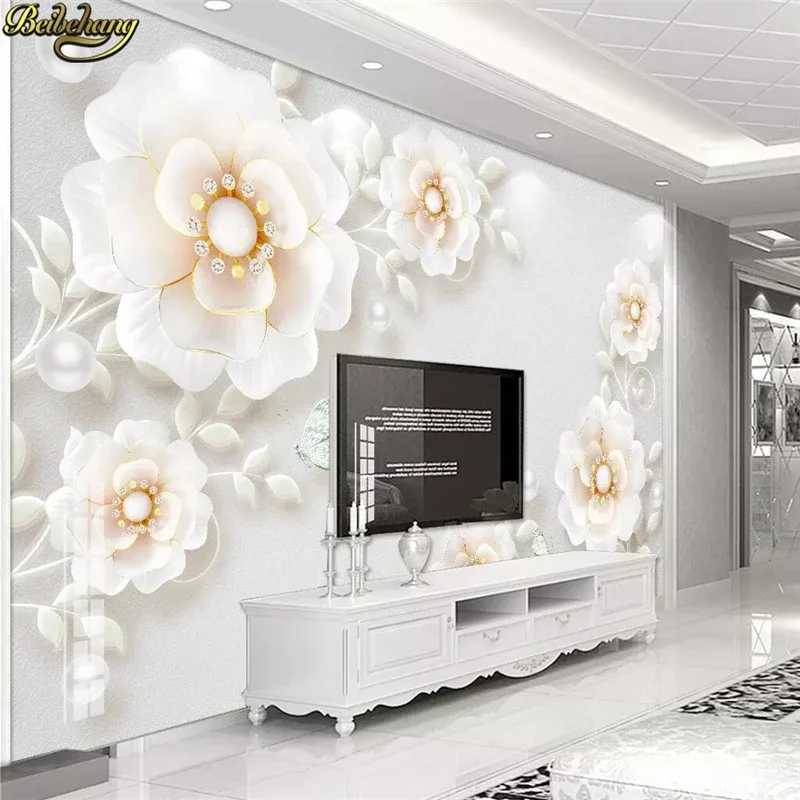 Retro Hand-Painted Rose Flower Custom Photo Wall Mural Wallpaper Roll for Living Room Decor Beibehang Wall Paper