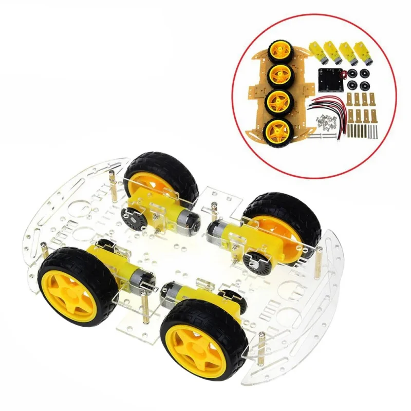 Four-Wheel Car Chassis Code Disk Speed Measurement/Seeking/Remote Control Car Accessories 4wdSmart Car