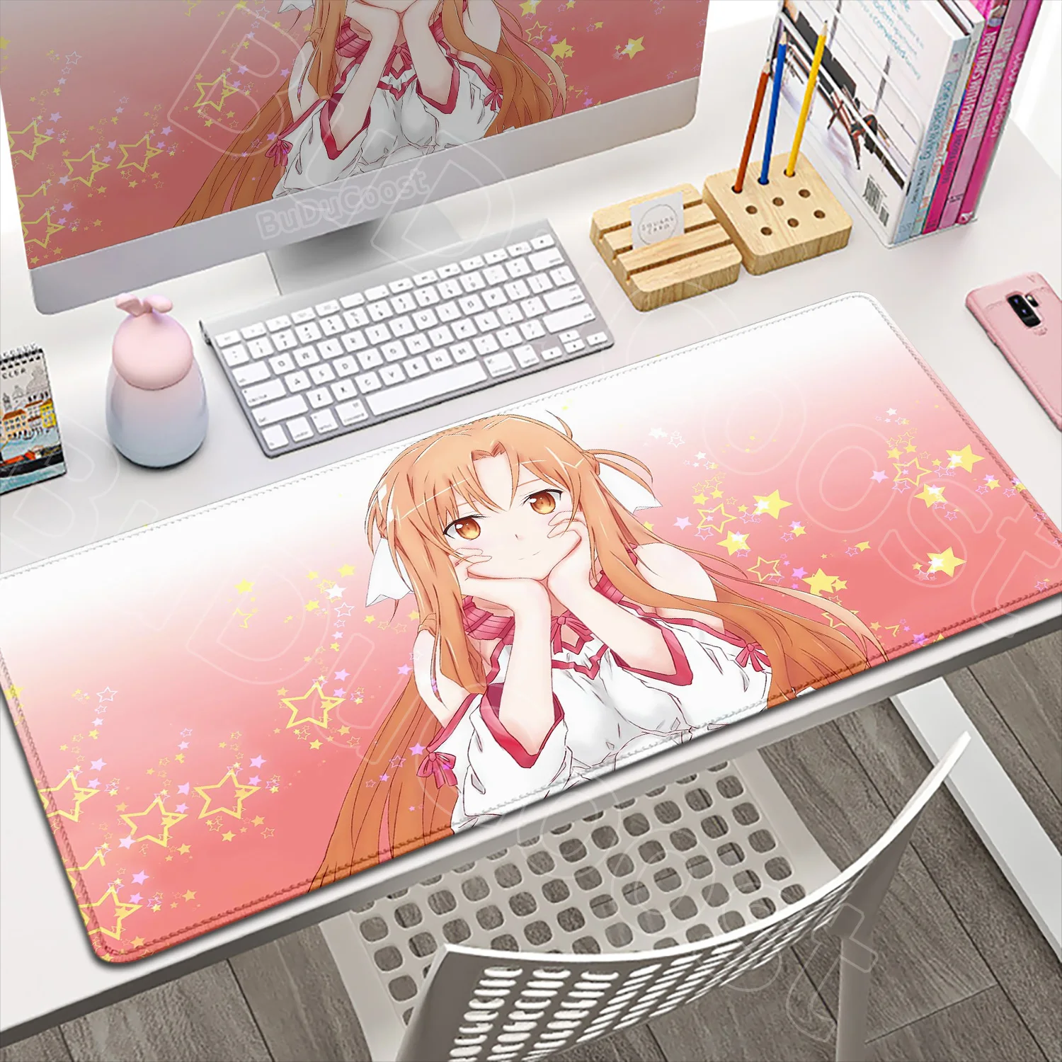 

New Wallpaper Large Mouse Pad Sword Art Online Mousepad Gaming Accessories Keyboard Laptop Pc Kawaii HD Asuna Anime Xxl Deskmat