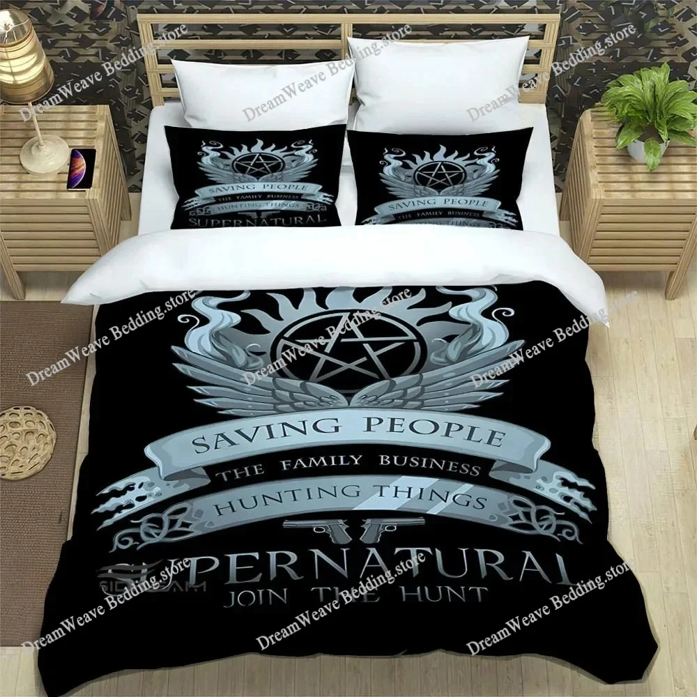 

New TV Series Supernatural Bedding Set Single Twin Full Queen King Size Bed Set Adult Kid Bedroom Duvet Cover Set Home Textiles