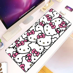 Alfombrilla de ratón Sanrio con estampado HD de Hello Kitty, alfombrilla de ratón antideslizante con borde de bloqueo para jugadores de ordenador, teclado XXL90x40cm, alfombrilla de escritorio para PC