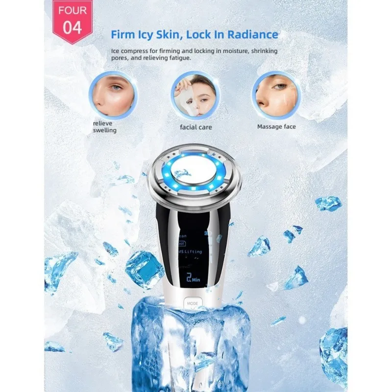 LITE-Hot-Cold Photon Therapy Facial Massager-LED Light For Skin Rejuvenation& Face Lift, Includes EMS Microcurrent