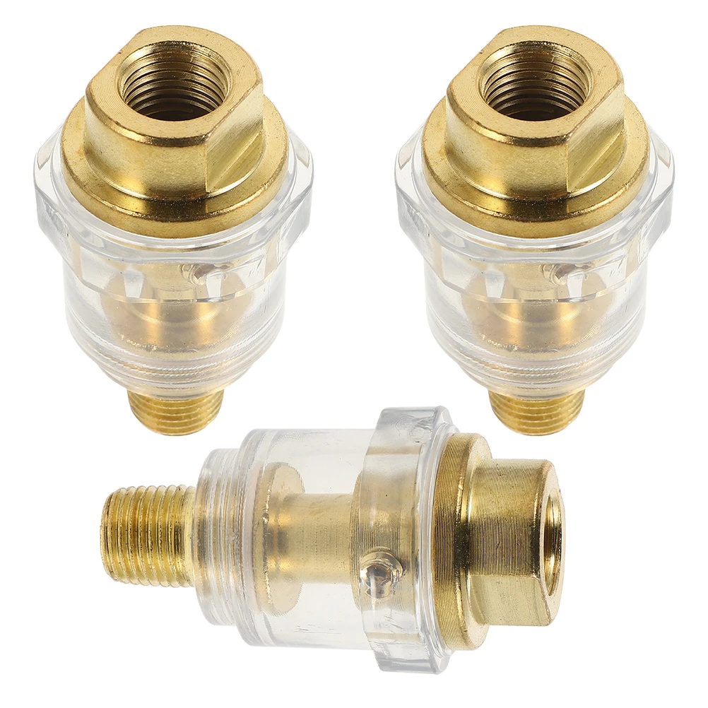 

3pcs Mini Oil Water Separator 1 4 Inch Automatic Lubrication Pneumatic Tools Oil Dispenser Durable Material Fuel Gauge