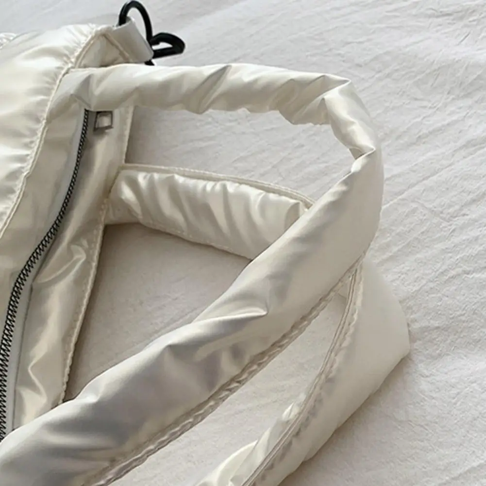Damenhandtaschen, leichte Puffy-Handtasche mit großem Fassungsvermögen, gesteppte Schultertasche mit verstellbarem Riemen, Puffer-Tragetasche, Einkaufstasche – Detail 12