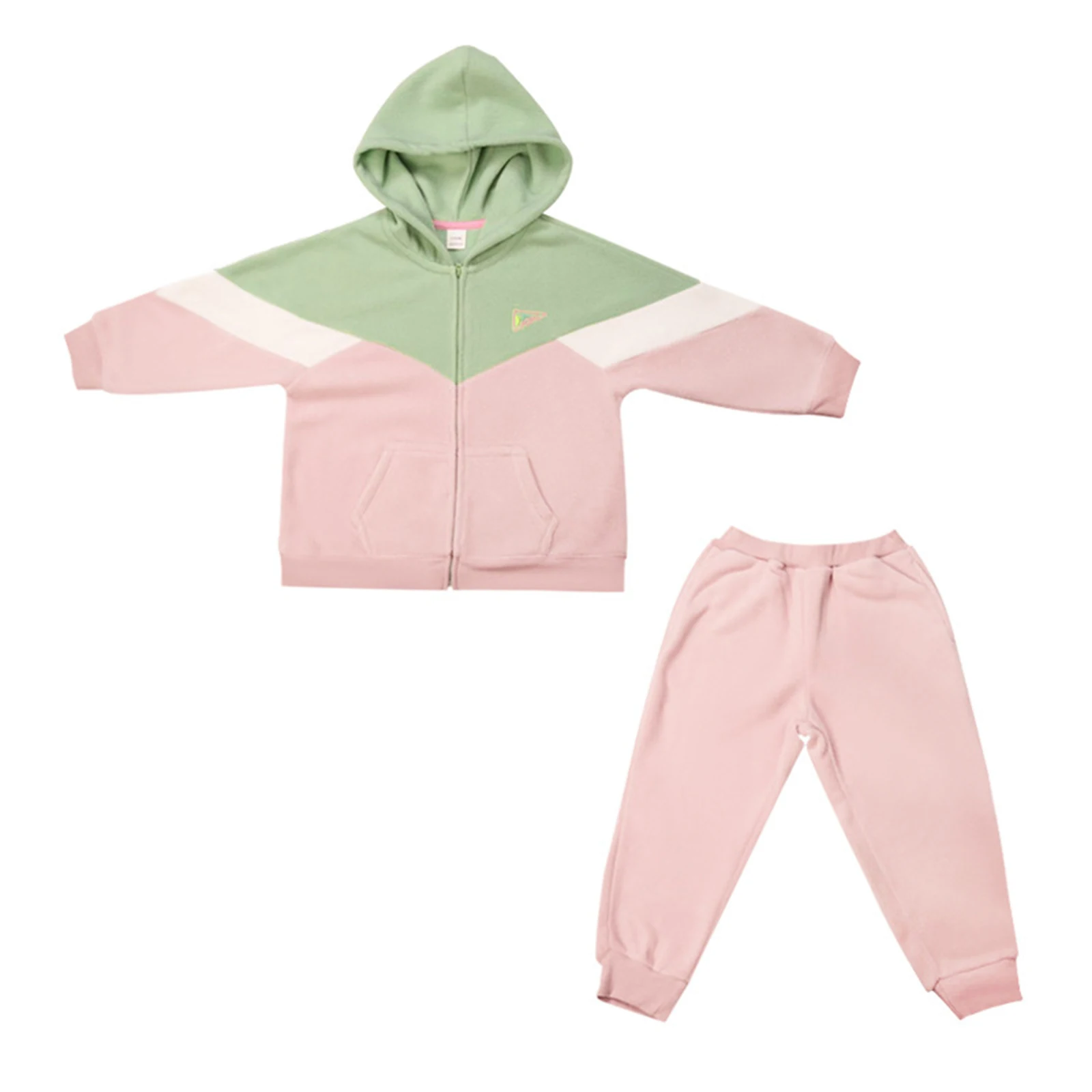 

Two Piece Coat with Pant Sets Girls Boys Long Sleeve Hooded Pocket Coat Outerwear with Elastic Waistband Pants Causal Costumes