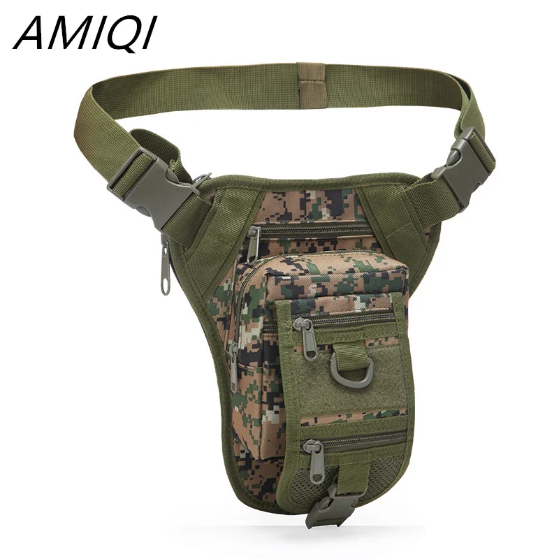AMIQI Drop Leg Bag Outdoor Multifunctional Hiking Waist Bag Tool Waist Pack Motorcycle Sports