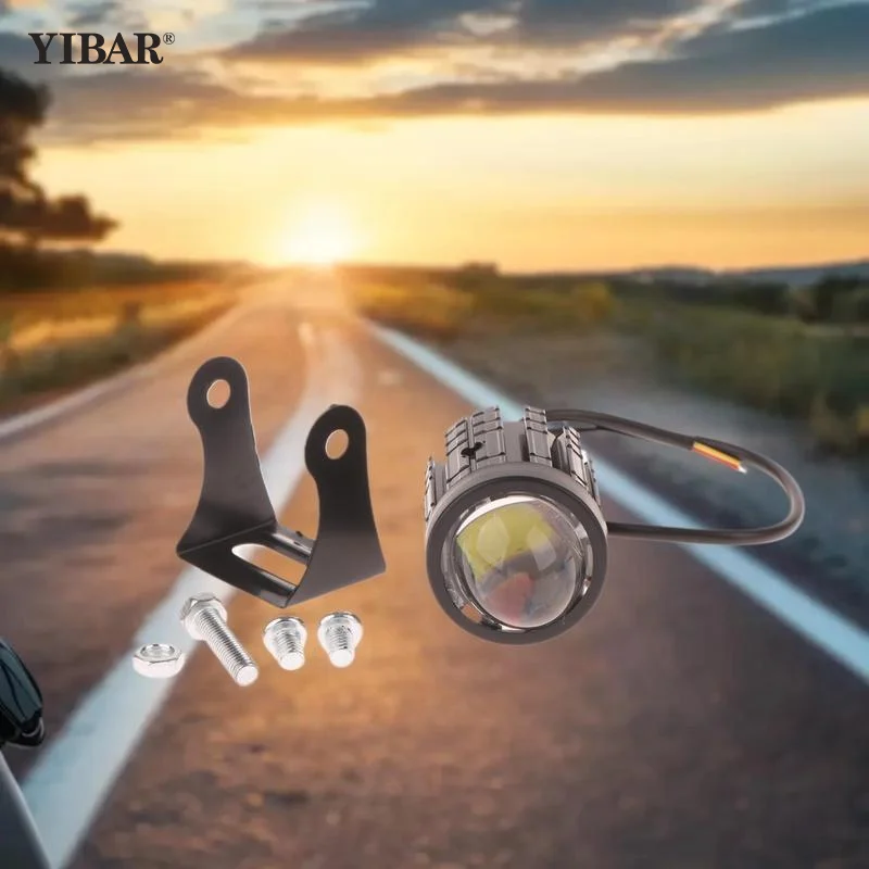 2 قطعة أضواء عالمية مزدوجة اللون للدراجات النارية LED المصباح مصباح قيادة صغير دراجة نارية شاحنة مقطورة على الطرق الوعرة الملحقات