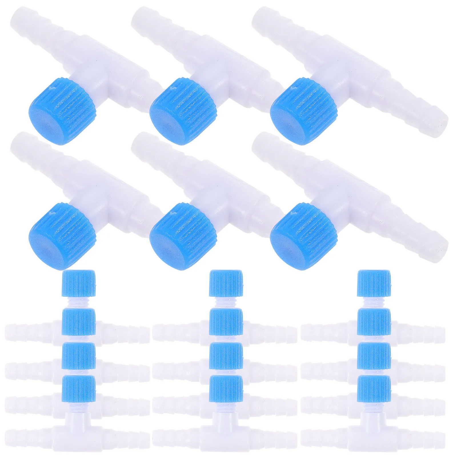 

30Pcs Daily Use Control Valves T Shaped Aquarium Valves Simple Installation and Neat Shape for Fish Tanks Aquarium Accessory