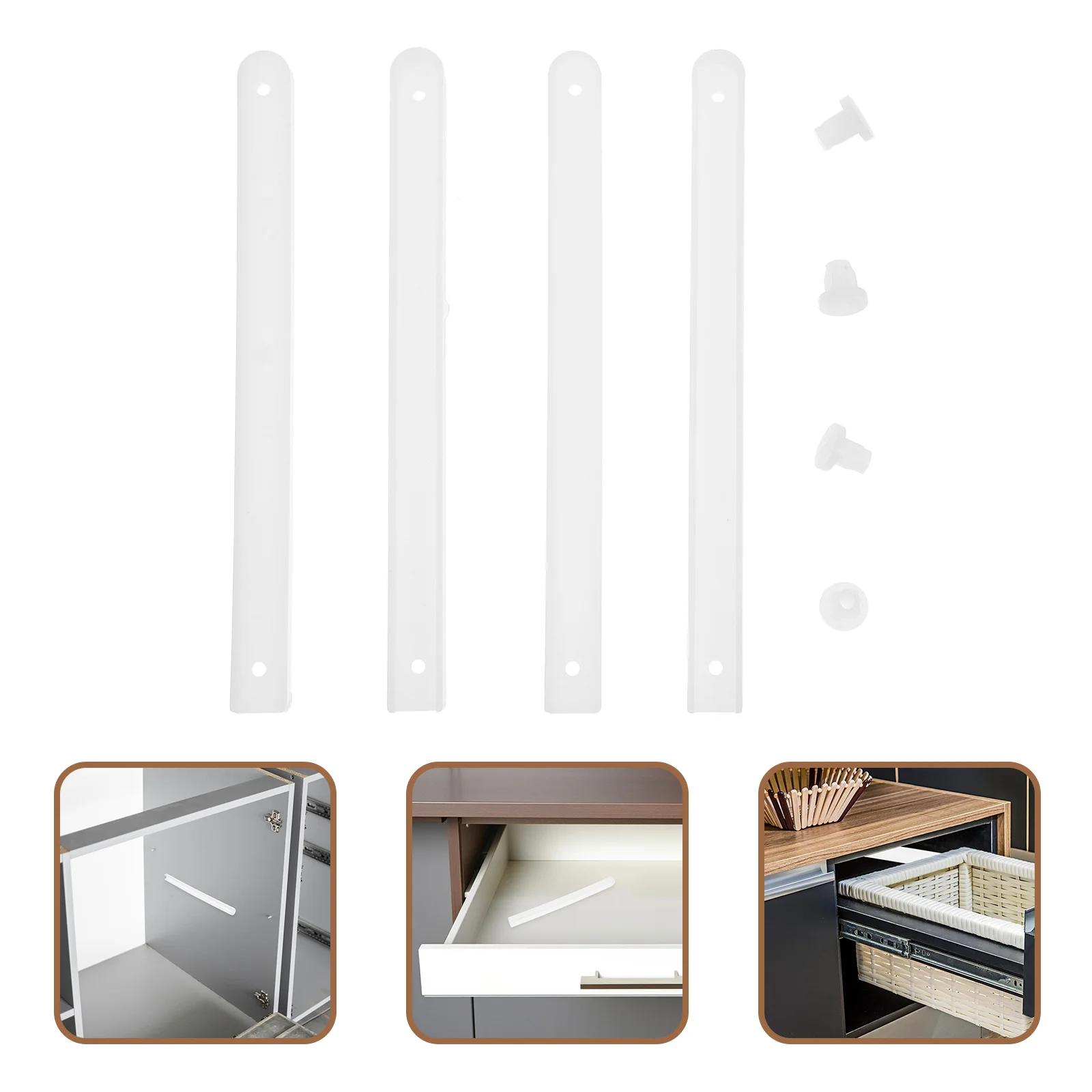 

2 Sets Drawer Slides Furniture Side Mount Dresser Sliders Track Cabinet Replacement Parts Heavy Duty