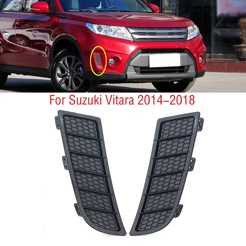 Front Bumper Daytime Running Light Lamp Trim Grille Frame Cover Hood Bezel for Suzuki Vitara Models from 2014 to 2018