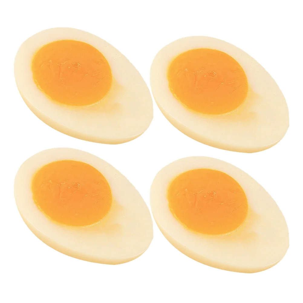 

4 Pcs Artificial Simulated Boiled Eggs 500X350X200CM Pvc Kitchen Food Models