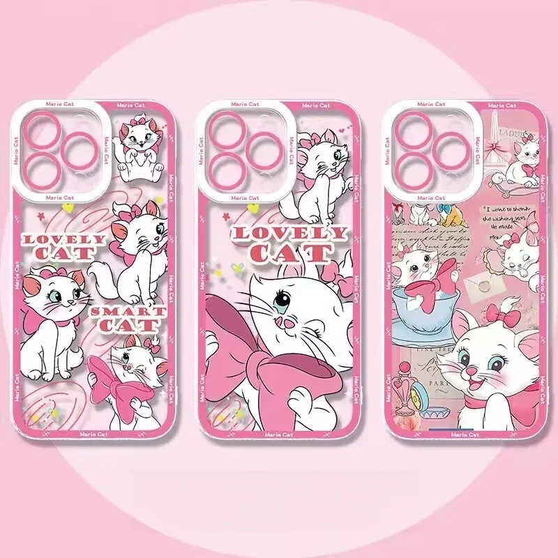 Disney Marie Cat Phone Case For OPPO Realme 15 Pro C85 Pro C75 C71 C63 C61 C65 C53 C65 C67 C53 C55 C35 5G Transparent Case - view 2