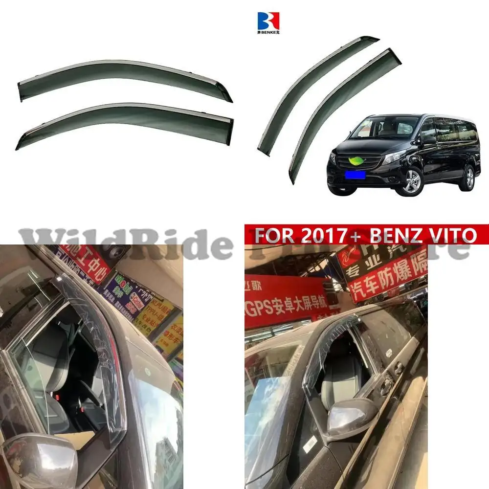 

1 set For WINDOW VISOR AUTO PART ACCESSORIES Wind Deflector WEATHER SHIELD for 2017+MERCEDES-BENZ VITO Door Rain Guard Side Sun