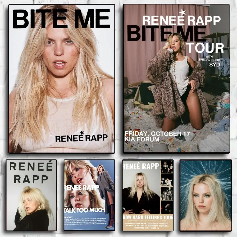 Póster de cantante r-reenee r- rap, decoración artística de pared para habitación, pegatinas impermeables para decoración del hogar, Bar y dormitorio