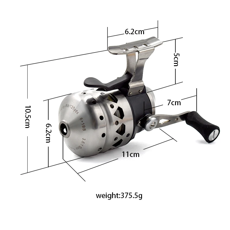 SP35 Fishing Reel 3.6:1 Stainless Steel Hunting Fishing Reel Outdoor Shooting Fish, Lure Fishing, rock fishing Accessories ﻿